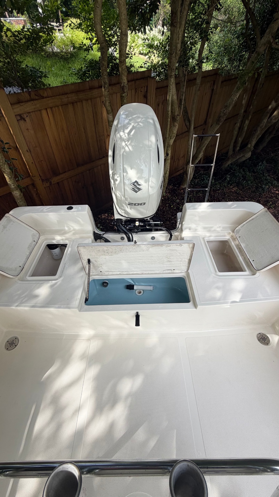 Marine Detailing — Stern Cleanup — Before & After After