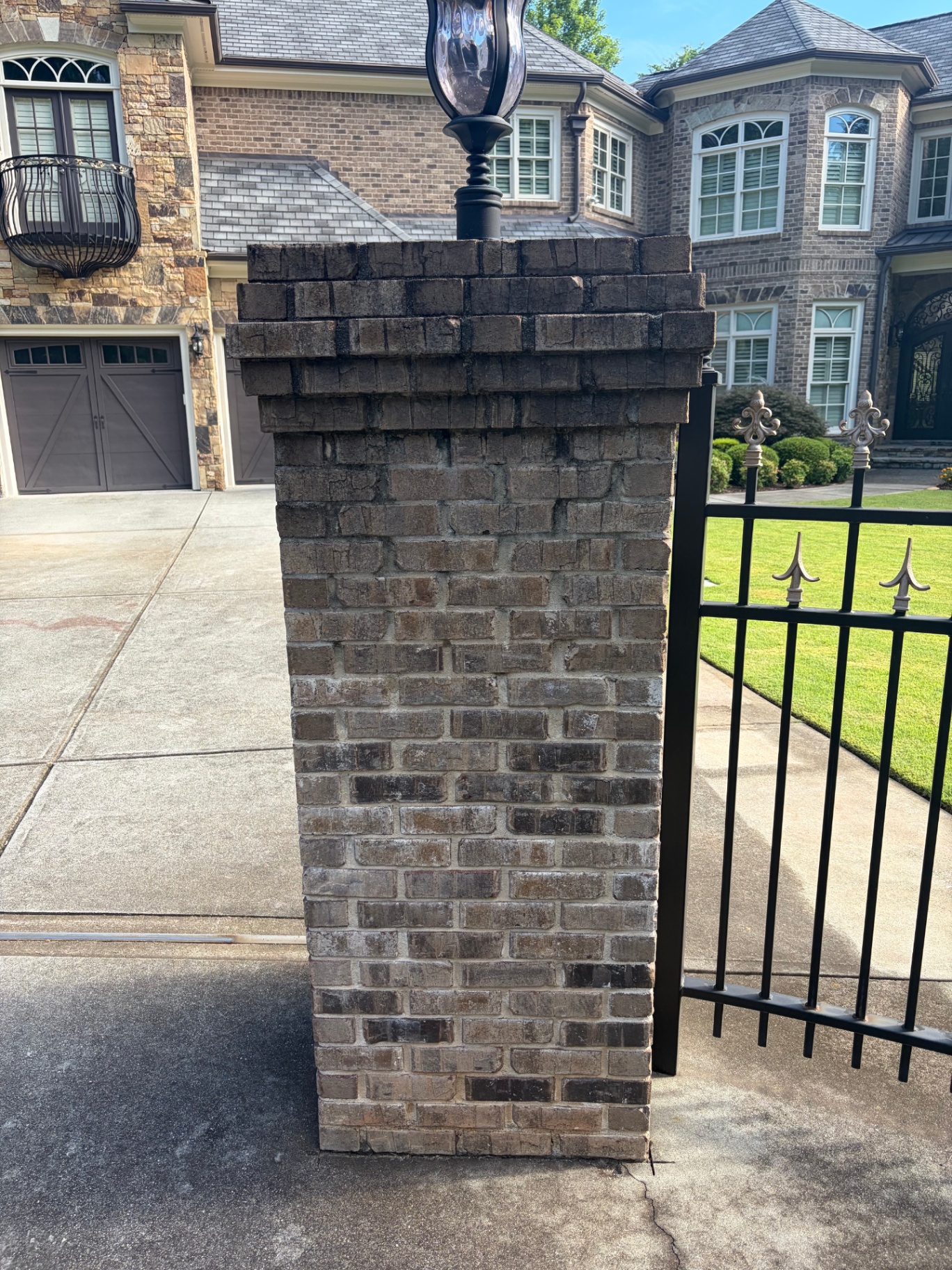 Brick Column & Gate — Before & After Before