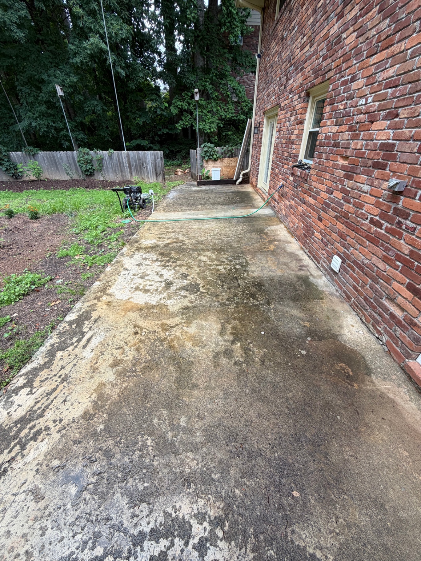 Concrete Slab Wash — Before & After Before