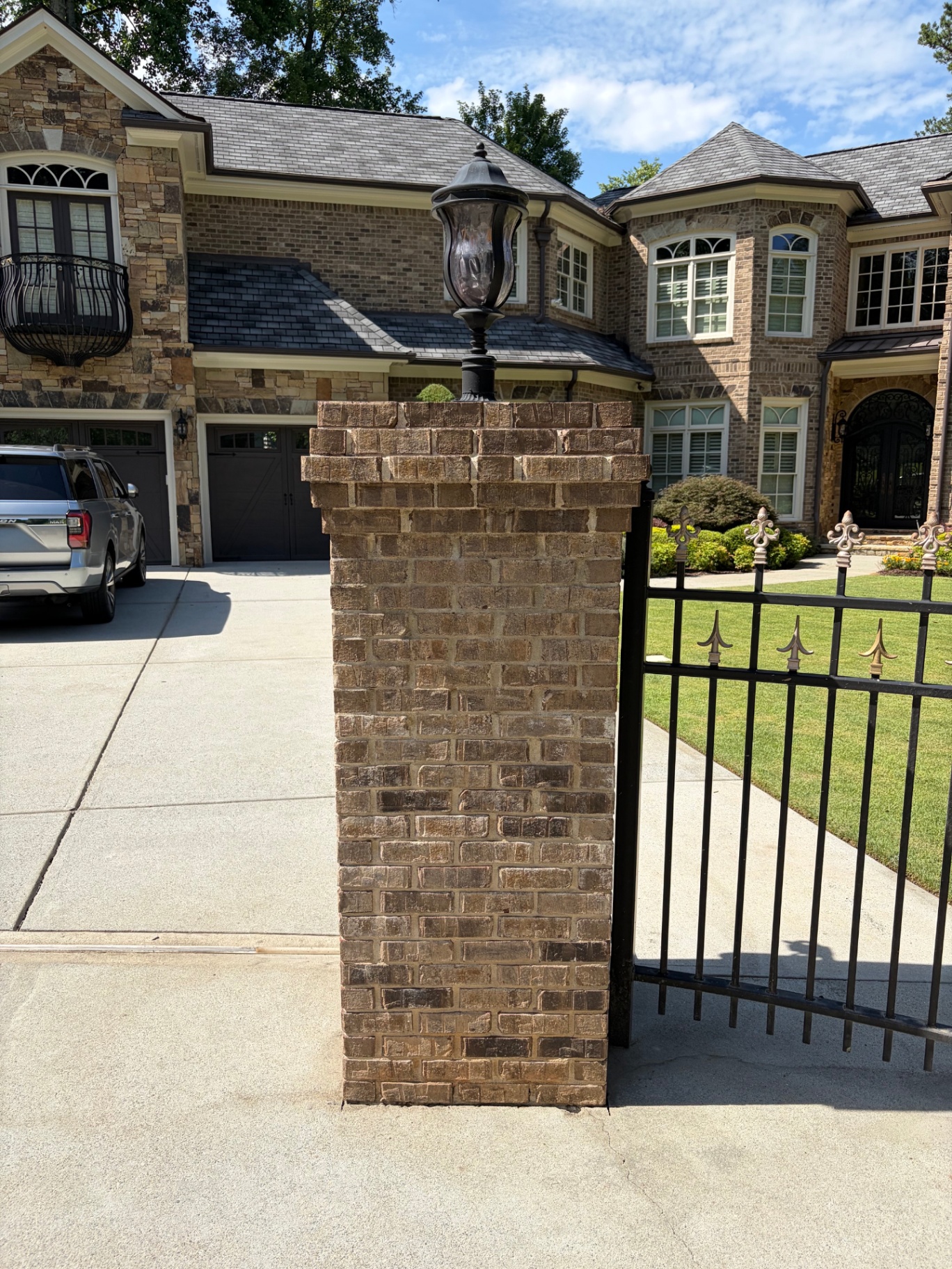 Brick Column & Gate — Before & After After