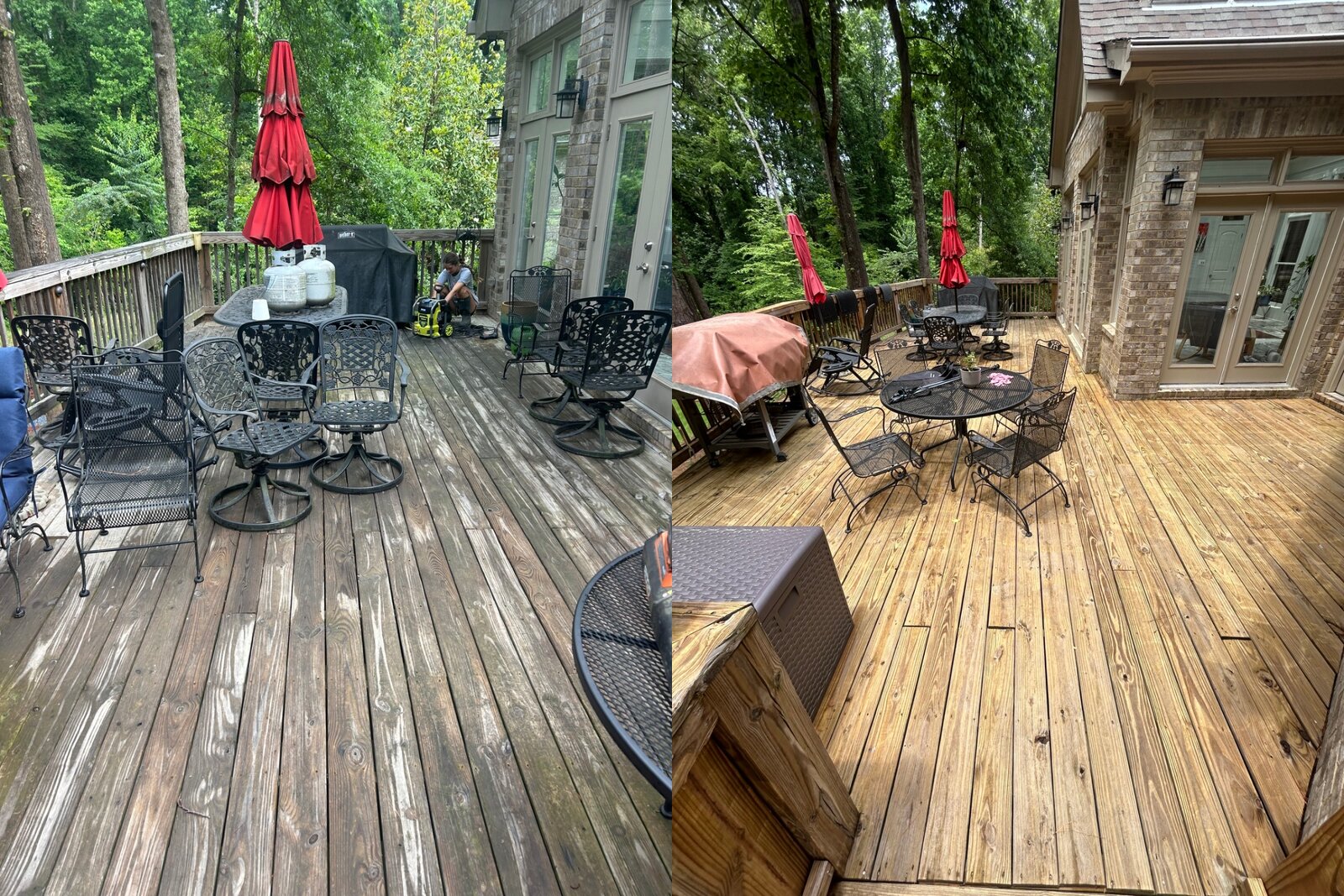 Wood Deck Restoration — Before & After