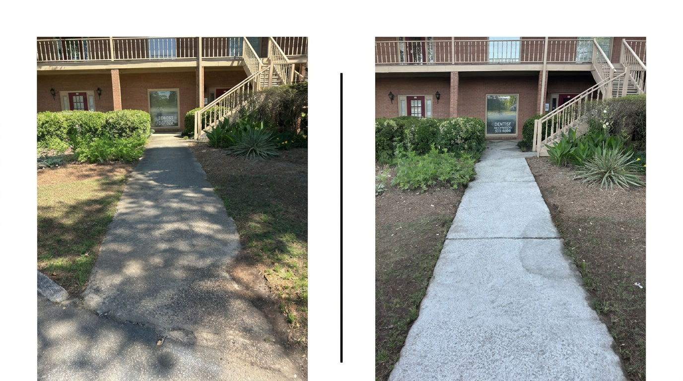 Walkway Driveway Wash — Before & After