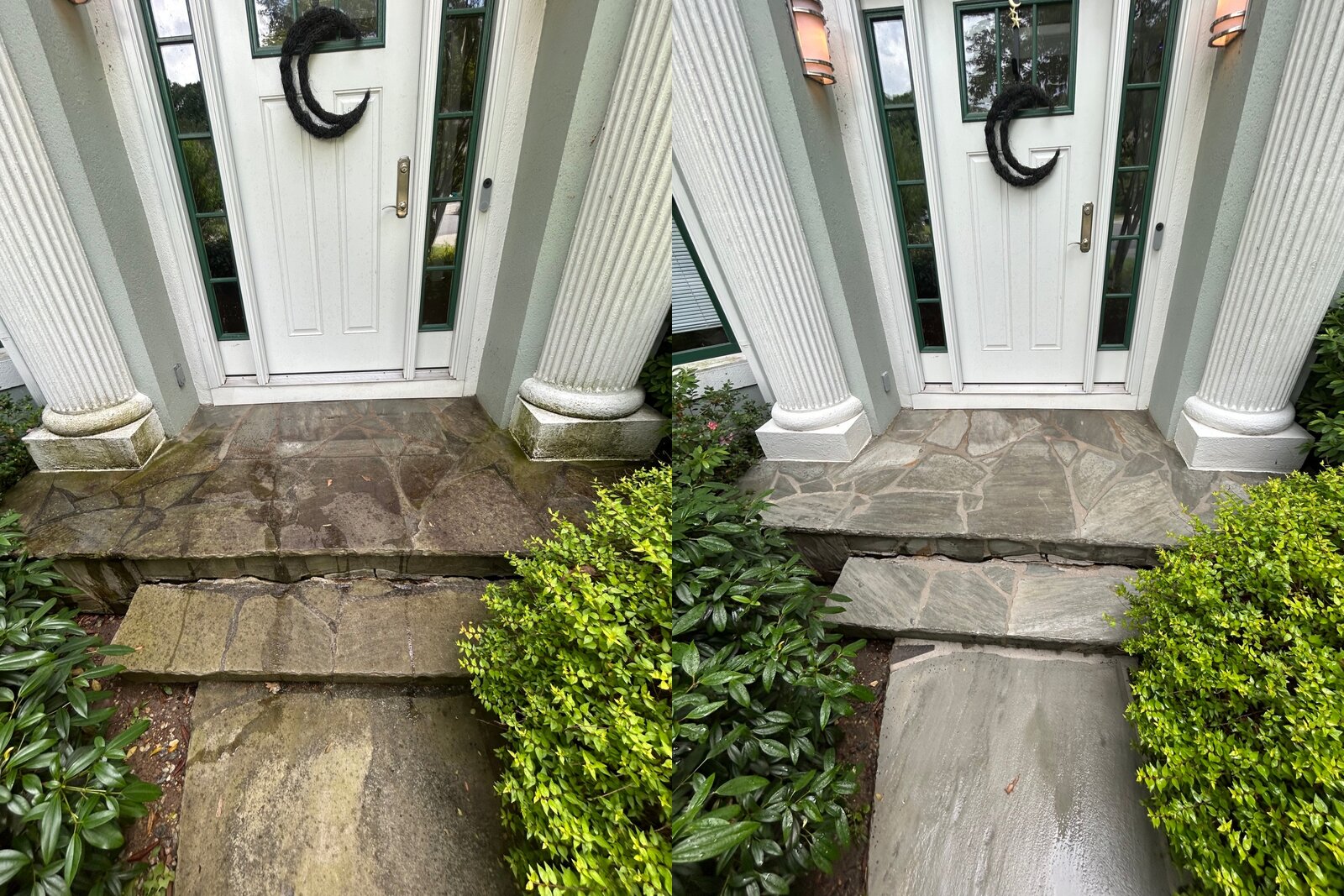 Stone Entryway Steps — Before & After